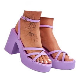 Step in style Sandales Modèle Shemira 78-130 Violet - Entrez avec style