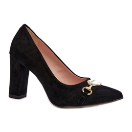 Step in style Escarpins Modèle Zazoo 2453/OS Daim Noir - Entrez avec style le noir