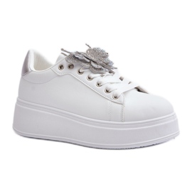 Step in style Chaussures de Sport Modèle Naritevia YY-23 Blanc/Argent - Entrez avec style