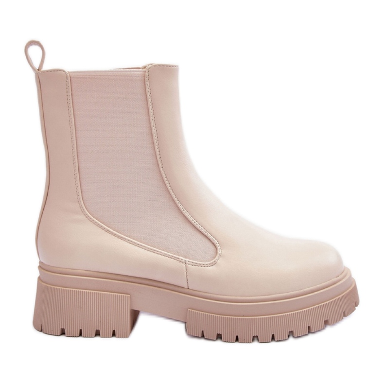 Step in style Bottines Chelsea Modèle Isminna BM67 Beige - Entrez avec style