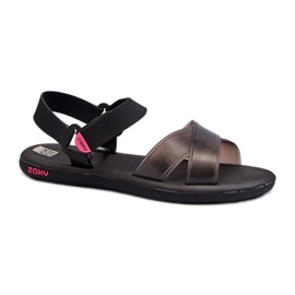 Step in style Sandales Modèle Zaxy JJ285011 Noir - Entrez avec style le noir