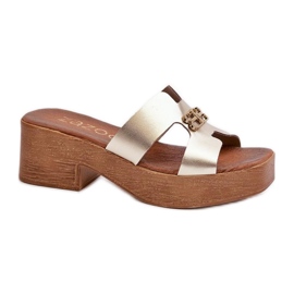 Step in style Sandale Tongs Modèle Zazoo 40412 Or - Entrez avec style jaune
