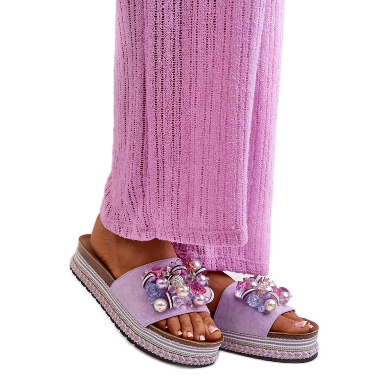 Step in style Sandale Tongs Modèle S.Barski HY077 Violet - Entrez avec style