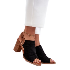 Step in style Sandales Modèle Rosca 24SD35-7184 Noir - Entrez avec style