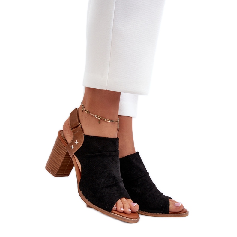 Step in style Sandales Modèle Rosca 24SD35-7184 Noir - Entrez avec style le noir