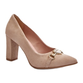 Step in style Escarpins Modèle Zazoo 2453/OS Cappuccino Suede - Entrez avec style beige
