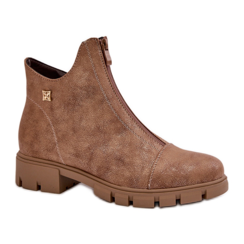 Step in style Bottes Modèle Verietta RMR23123-11 Marron/Or Daim - Entrez dans le style brun