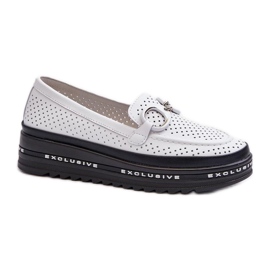 Step in style Mocassins Modèle S.Barski LR750 Blanc - Entrez avec style