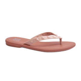Step in style Sandale tongs Modèle Zaxy JJ285298 Rose - Entrez avec style