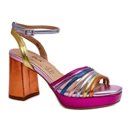 Step in style Sandales Modèle Da CR920 Multicolor Rose - Entrez avec style multicolore