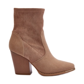 Step in style Bottines Modèle Sanile A5619-63 Kaki - Entrez avec style beige