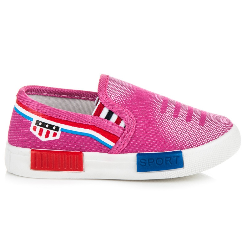 Baskets à enfiler pour fille rose
