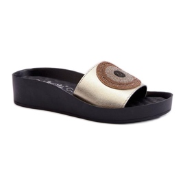 Step in style Sandale Tongs Modèle S.Barski KV27-019 Or - Entrez avec style jaune