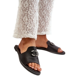 Step in style Sandale Tongs Modèle S.Barski KV27-050 Noir - Entrez avec style le noir