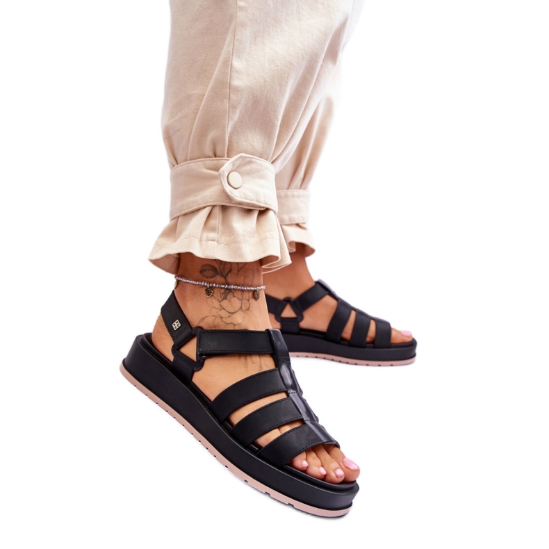 Zaxy Sandales végétaliennes noires le noir