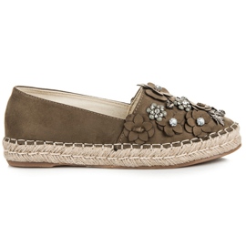 Marquiz Chaussures basses à enfiler avec décorations vert