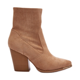 Step in style Bottines Modèle Sanile A5619-8 Beige - Entrez avec style