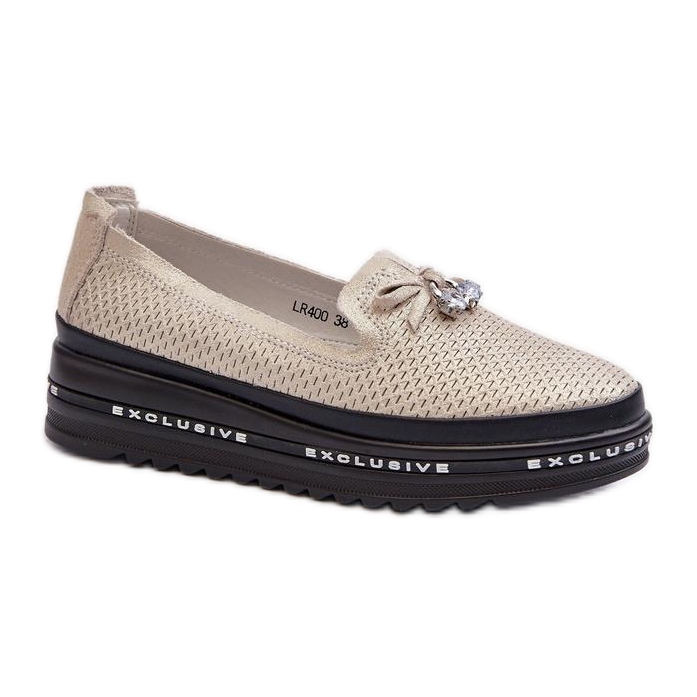 Step in style Mocassins Modèle S.Barski LR400 Or - Entrez avec style jaune
