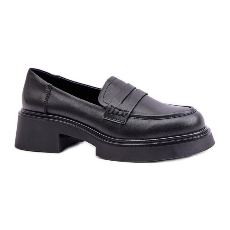 Mocassins pour femmes D&amp;A en cuir naturel Noir le noir
