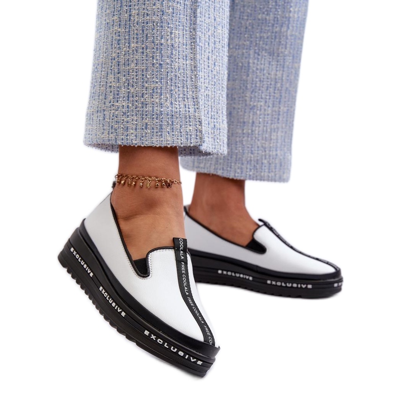 S. BARSKI Chaussures pour femmes Barski en cuir naturel Blanc blanche