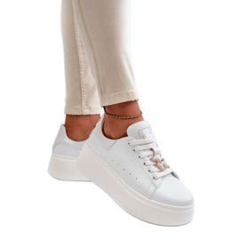 Vinceza Baskets plateforme femme Blanc