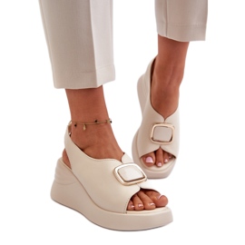 Step in style Sandales Modèle Salvania 24SD08-6865 Beige - Entrez avec style