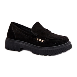 Mocassins pour femmes en éco-daim Noir le noir