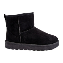 Bottes de neige en daim noir le noir
