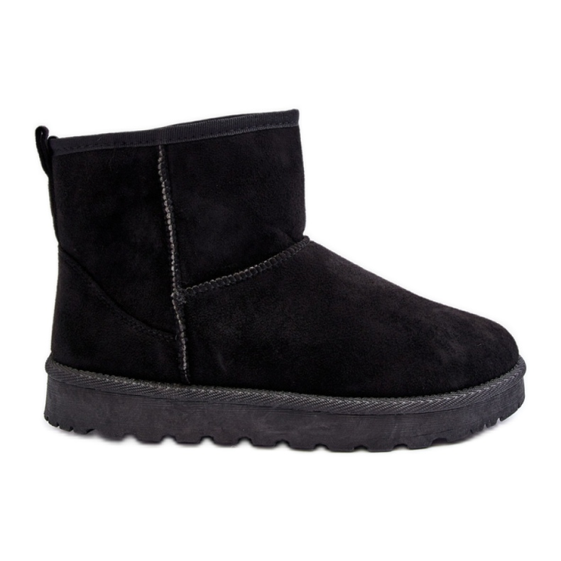 Bottes de neige en daim noir le noir