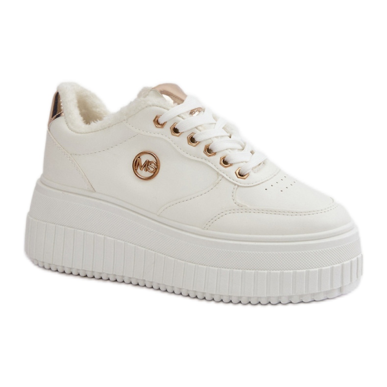 Chaussures de sport à semelle épaisse, blanches