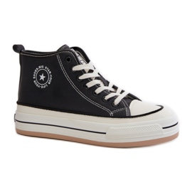 Baskets Big Star en cuir noir