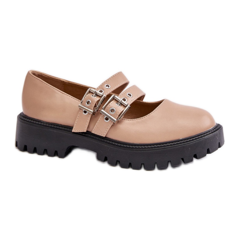 Chaussures à la mode avec des sangles beige