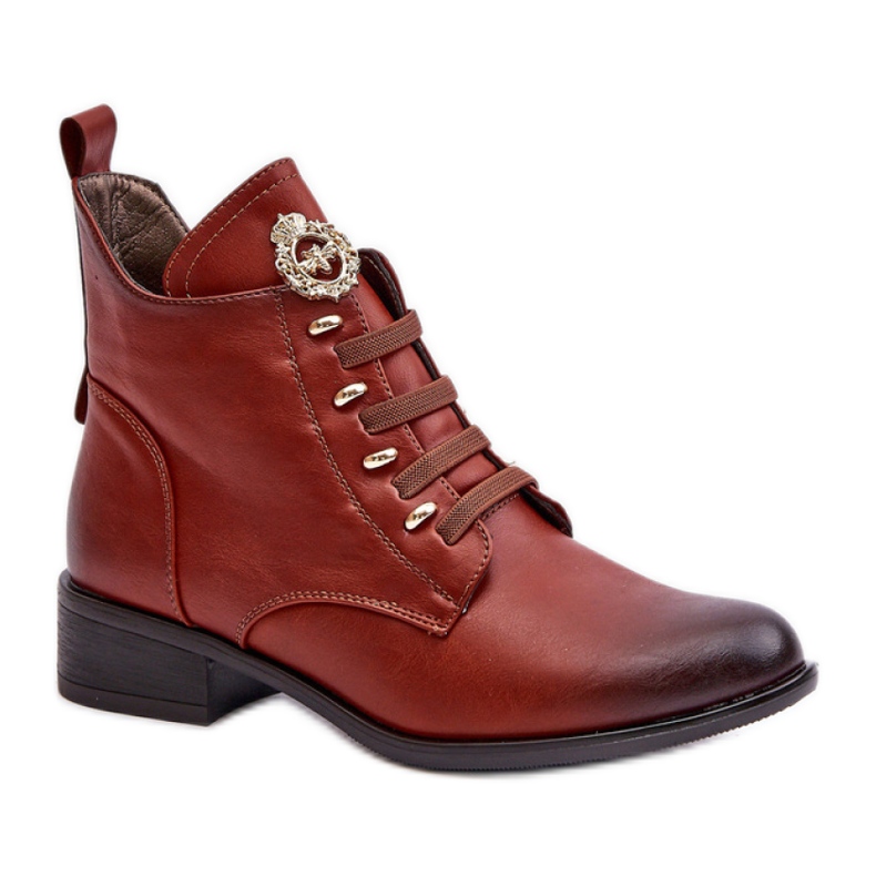 Jezzi Bottes avec décoration marron élégante brun