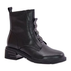 Evento Bottines plates femme noir