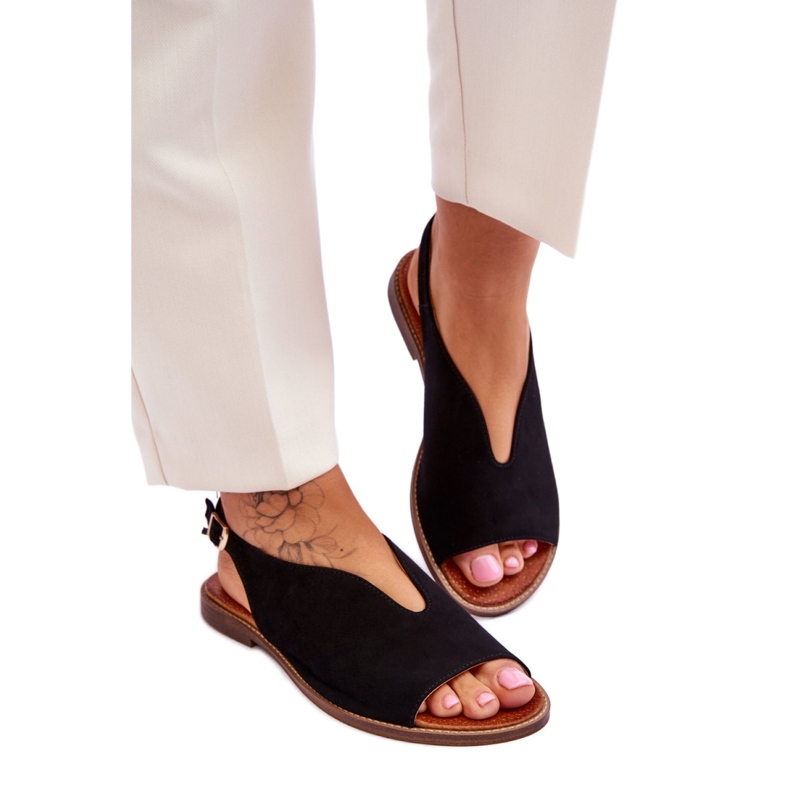 Step in style Sandales Modèle Lewski Shoes 3220/X Black Suede - Entrez dans le style le noir