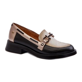 Maciejka 06493-01 Mocassins Noir/Or le noir