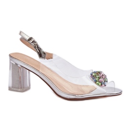 Step in style Sandales Modèle Da MR38-454 Argent - Entrez avec style gris