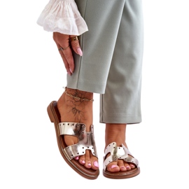 Sandale Tongs Modèle 40326 Or doré