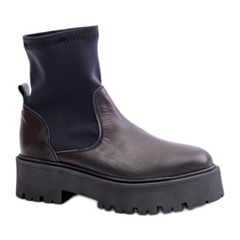 Bottines à enfiler Zazoo Modèle Noir