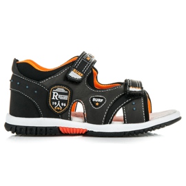 American Club Chaussures d'été avec velcro noir