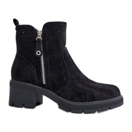 Bottes légèrement isolées pour femmes M1537 noir le noir