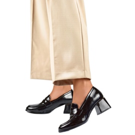 Escarpins laqués GD-FL471B, noirs