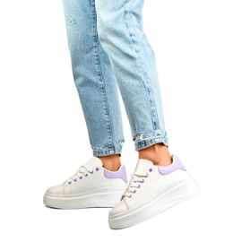 Chaussures de sport pour femmes LL23171PU blanc