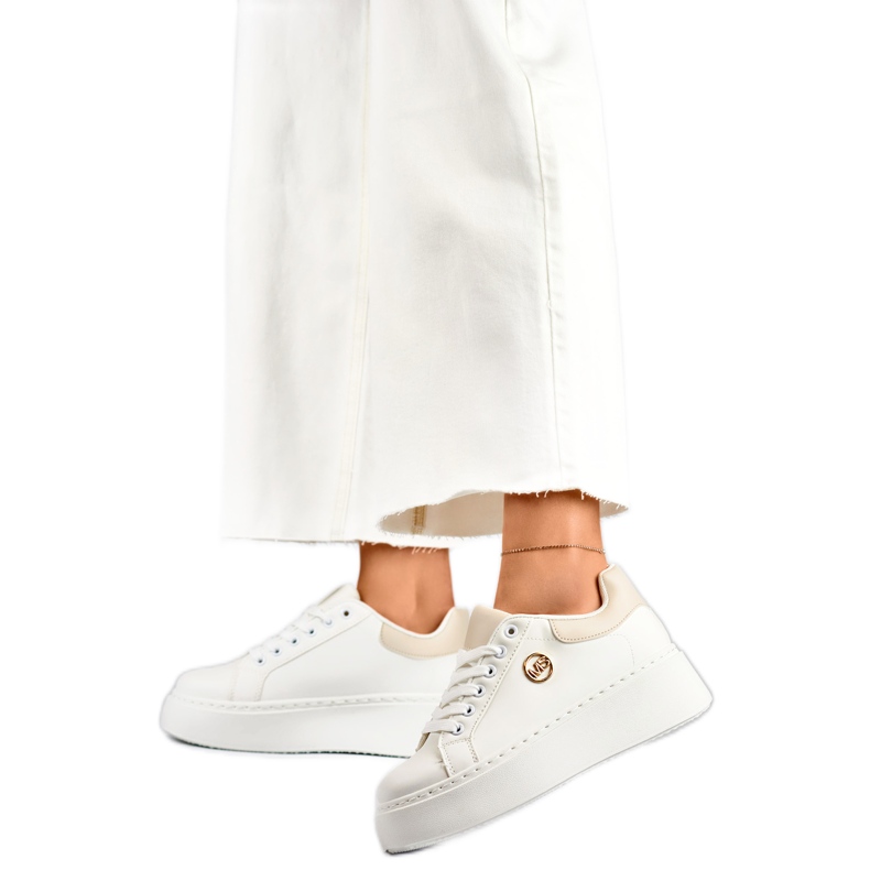 Chaussures de sport pour femmes TL249-9-8W/BE blanche