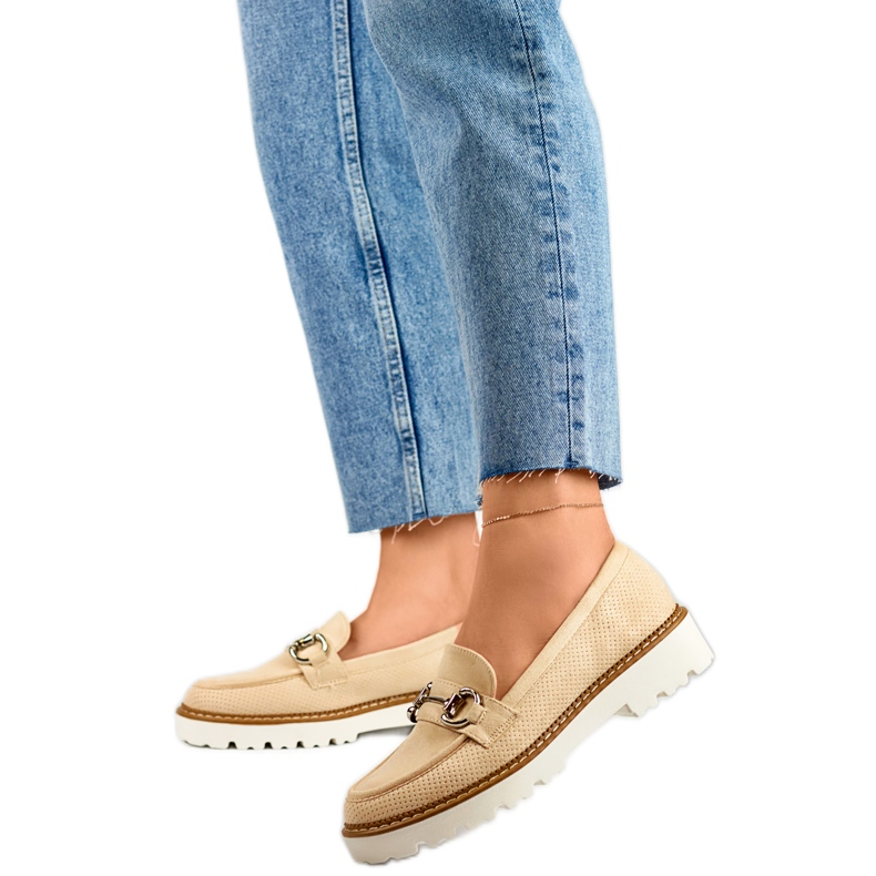 Chaussures femme avec décoration GQ97BE, beige Chaussures femme avec décoration GQ97BE, beige