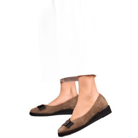 Escarpins Femme avec Noeud GD-FL766T Taupe brun