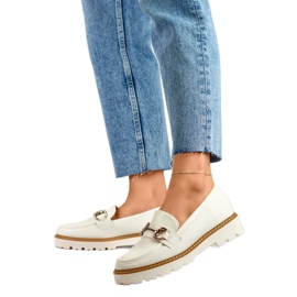 Chaussures pour femmes avec décoration GQ97W, blanc blanche Chaussures pour femmes avec décoration GQ97W, blanc blanche