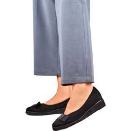 Escarpins pour femmes avec nœud GD-FL766A, noir