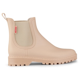 Bottines en caoutchouc pour femme S17BE, beige
