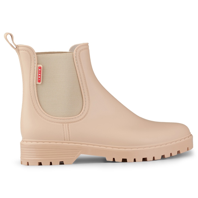 Bottines en caoutchouc pour femme S17BE, beige